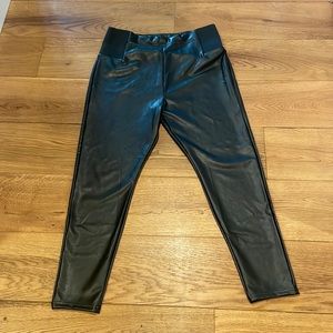 💛 A New Day, black “looks like leather” polyester/spandex pants, XL